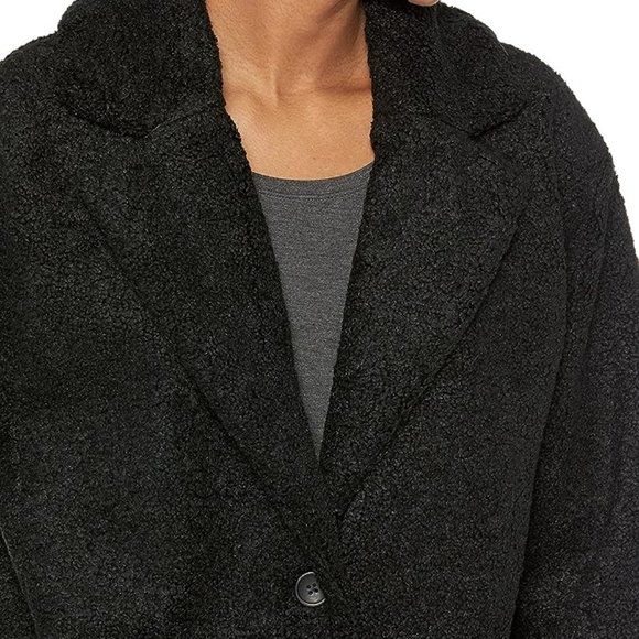 Daily Ritual Black Oversized Teddy Bear Fleece Coat - Picture 2 of 5